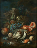 Gâteau aux fruits avec perdrix morte et bouvreuil - Franz Werner von Tamm — artwork view