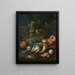 Gâteau aux fruits avec perdrix morte et bouvreuil - Franz Werner von Tamm — framed artwork on a wall