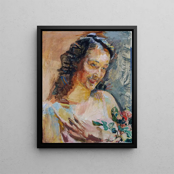 Photo of the rose by Stéphanie Maurer - Franz Wiegele — framed artwork on a wall