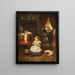The diligent seamstress - Franz Wieschebrink — framed artwork on a wall