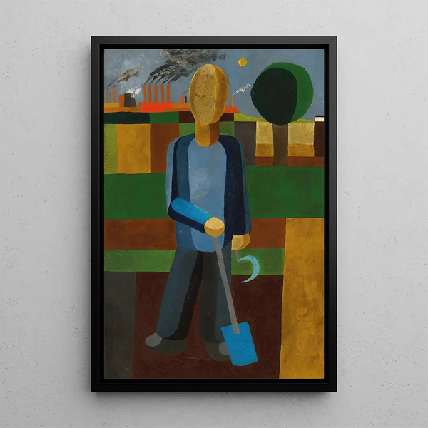 The gardener - Franz Wilhelm Seiwert — framed artwork on a wall