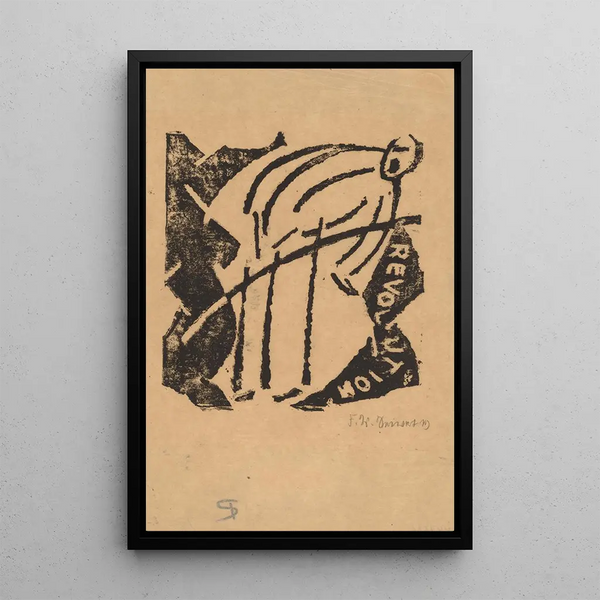 Revolution - Franz Wilhelm Seiwert — framed artwork on a wall