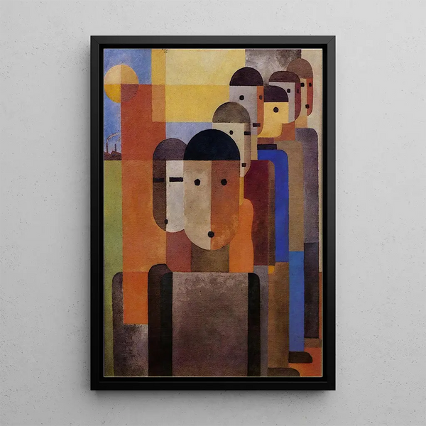 Workers - Franz Wilhelm Seiwert — framed artwork on a wall