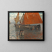 Fishing Boats - Franz Xaver Hoch — framed artwork on a wall