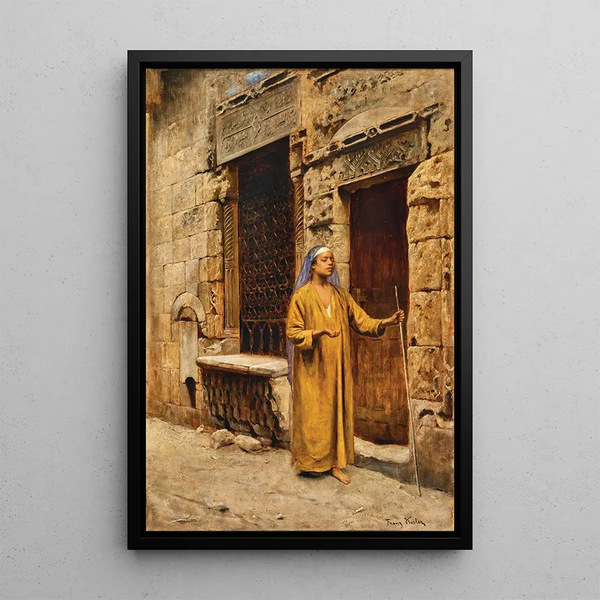 A Blind Beggar - Franz Xaver Kosler — framed artwork on a wall