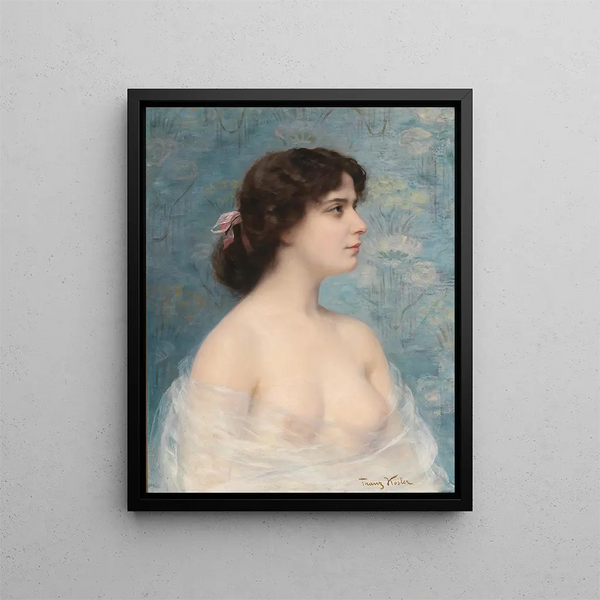 Young Beauty - Franz Xaver Kosler — framed artwork on a wall