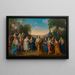 David von den Jungfrauen begrüßt - Franz Xaver Layr — framed artwork on a wall