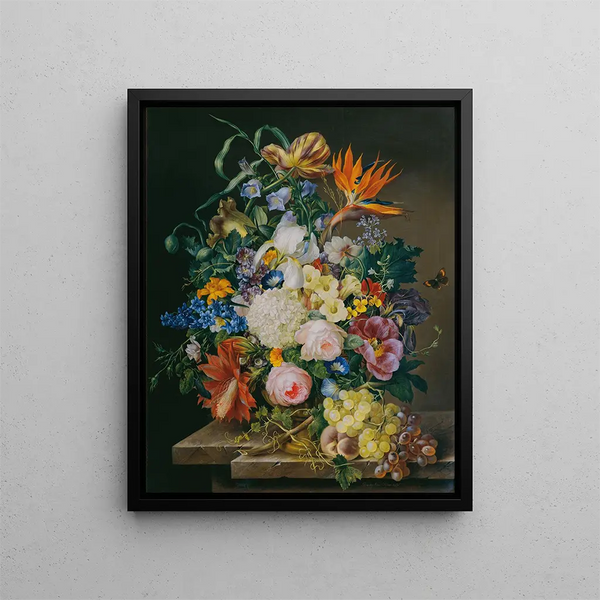 Blumenstück - Franz Xaver Petter — framed artwork on a wall
