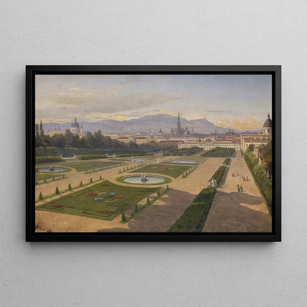 Garden of the Belvedere - Franz Xaver Reinhold — framed artwork on a wall