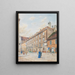 View of Schwarzspanierstraße with Beethoven's Funeral Home - Franz Xaver Schleich — framed artwork on a wall