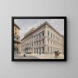 Palais de la ville de Liechtenstein 1903 - Franz Xaver Schleich — framed artwork on a wall