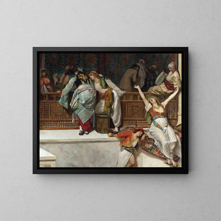 La vie dans le harem - Franz Xaver Simm — framed artwork on a wall