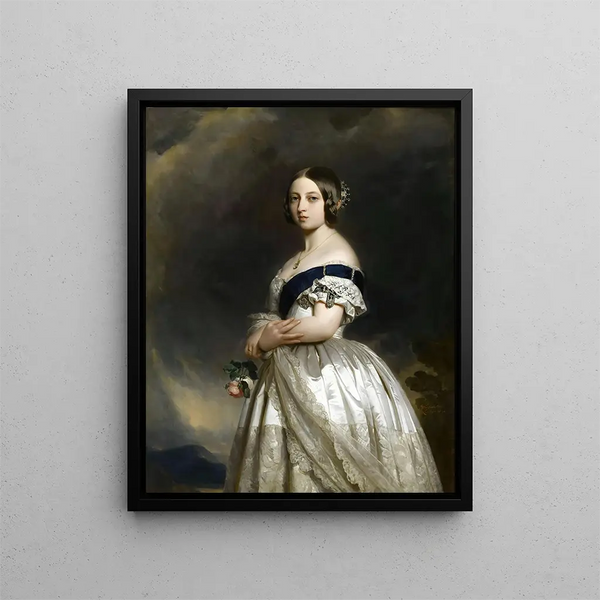 La jeune reine Victoria en 1837 - Franz Xaver Winterhalter — framed artwork on a wall