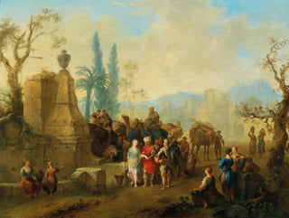 Rebecca and Eleazar at the Well - Franz de Paula Ferg — artwork view