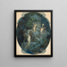 L'enlèvement de Déjanire - Franz von Bayros — framed artwork on a wall