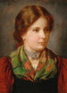 A young girl in traditional costume with shawl and necklace - Franz von Defregger — artwork view