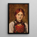 A young girl in traditional costume - Franz von Defregger — framed artwork on a wall