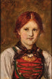 A young girl in traditional costume - Franz von Defregger — artwork view