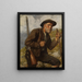 Old hunter with hunting rifle - Franz von Defregger — framed artwork on a wall