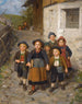On the way to school - Franz von Defregger — artwork view