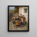 On the way to school - Franz von Defregger — framed artwork on a wall