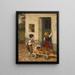 The Sick Dachshund - Franz von Defregger — framed artwork on a wall