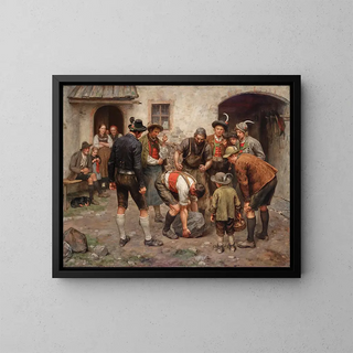L'épreuve de force - Franz von Defregger — framed artwork on a wall