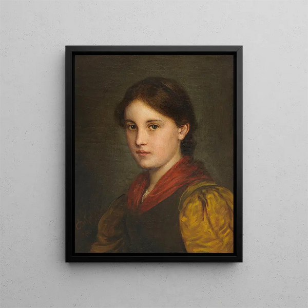 Dirndl - Franz von Defregger — framed artwork on a wall