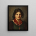 Dirndl with lace bonnet - Franz von Defregger — framed artwork on a wall