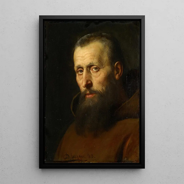 Père Haspinger - Franz von Defregger — framed artwork on a wall