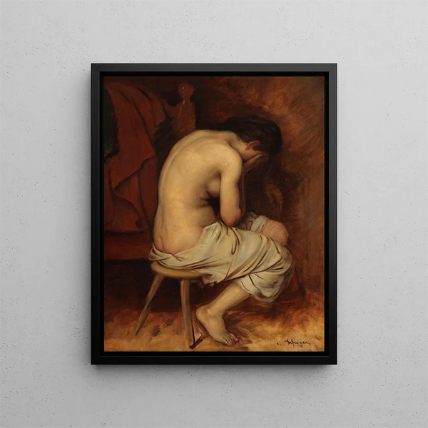 Half-cooked - Franz von Defregger — framed artwork on a wall