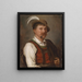 Young boy in Sunday clothes - Franz von Defregger — framed artwork on a wall