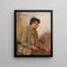 Hunter sitting - Franz von Defregger — framed artwork on a wall