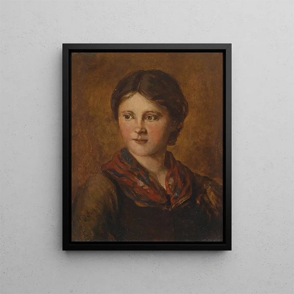 Tyrolean Dirndl Painting - Franz von Defregger — framed artwork on a wall
