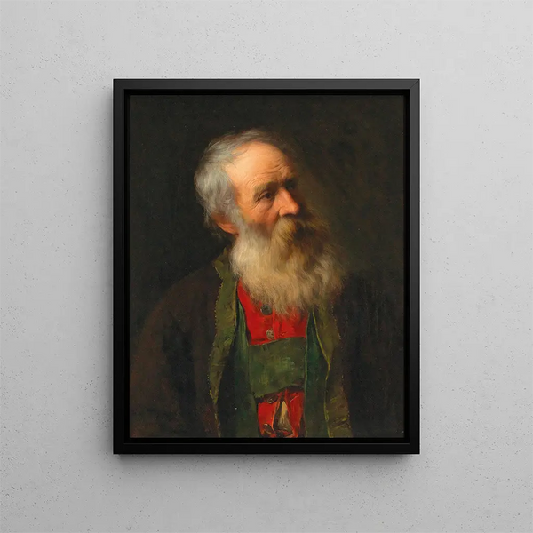 Tyrolean Farmhouse - Franz von Defregger — framed artwork on a wall