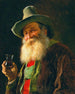 Tyrolean Peasant Painting with a Glass of Wine - Franz von Defregger — artwork view