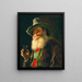 Tyrolean Peasant Painting with a Glass of Wine - Franz von Defregger — framed artwork on a wall