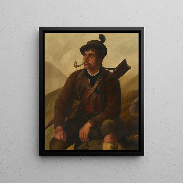 Hunting Tyrolean Painting - Franz von Defregger — framed artwork on a wall
