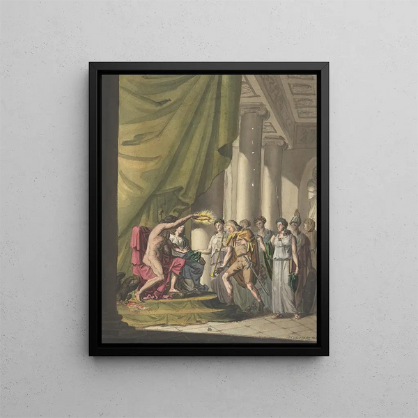 Allégorie du soldat de la victoire couronné de lauriers - Franz von Hauslab le Jeune — framed artwork on a wall