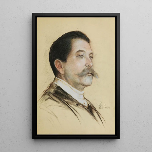 Portrait of Herbert von Bismarck - Franz von Lenbach — framed artwork on a wall