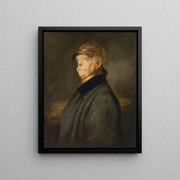 Portrait of Otto von Bismarck - Franz von Lenbach — framed artwork on a wall