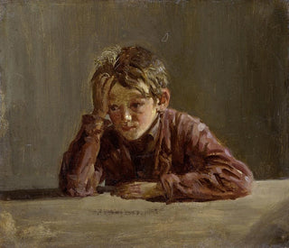 Georges, the artist's brother, sitting at the table - Franz von Lenbach — artwork view