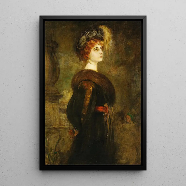 Lily Merk - Franz von Lenbach — framed artwork on a wall
