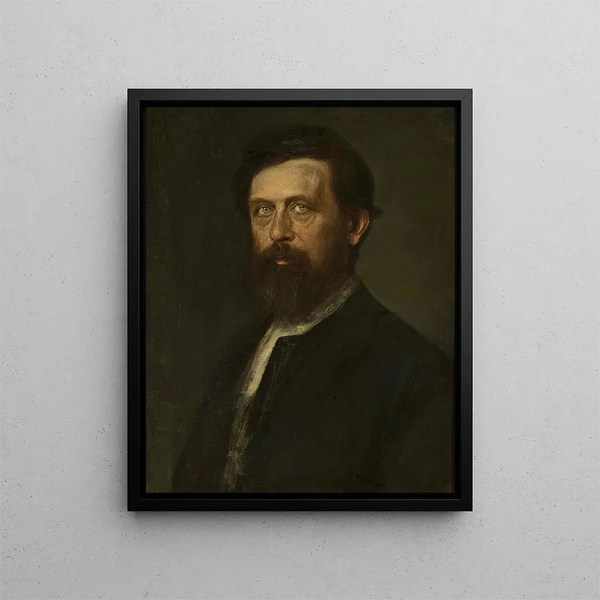 Portrait of Arnold Böcklin - Franz von Lenbach — framed artwork on a wall