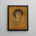 Portrait of a Young Woman - Franz von Lenbach — framed artwork on a wall