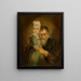Self-portrait with his daughter Marion - Franz von Lenbach — framed artwork on a wall