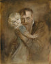 Self-portrait with his daughter Marion - Franz von Lenbach — artwork view