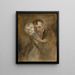 Self-portrait with his daughter Marion - Franz von Lenbach — framed artwork on a wall