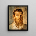 Self-portrait - Franz von Lenbach — framed artwork on a wall