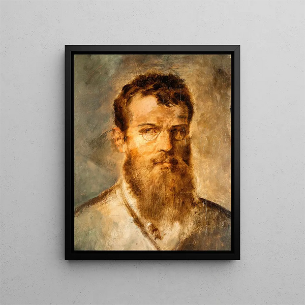 Self-portrait - Franz von Lenbach — framed artwork on a wall